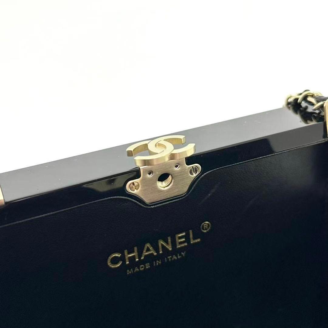 Chanel Camellia Ribbon Motif Acrylic Minodiere Shoulder Bag — view 8