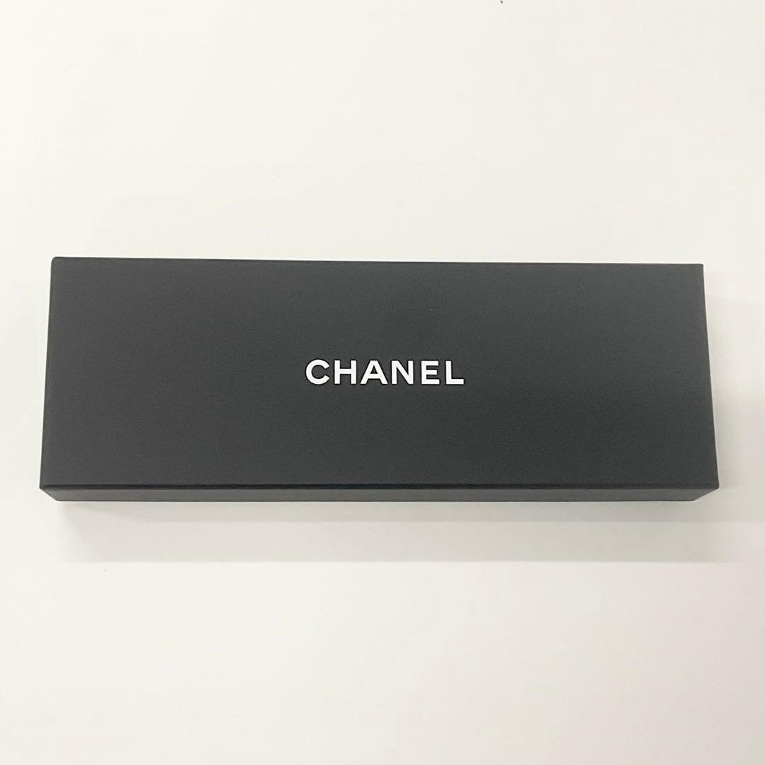 Chanel CC Logo Ribbon Barrette Hair Black Ivory