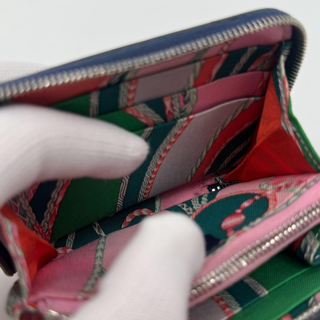 Hermes Azap Compact Silk in Navy Wallet — view 9