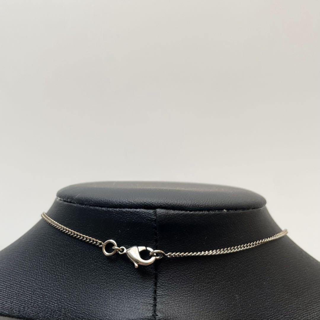 Chanel CC Logo Necklace 07A Pearl Rhinestone Silver — view 8