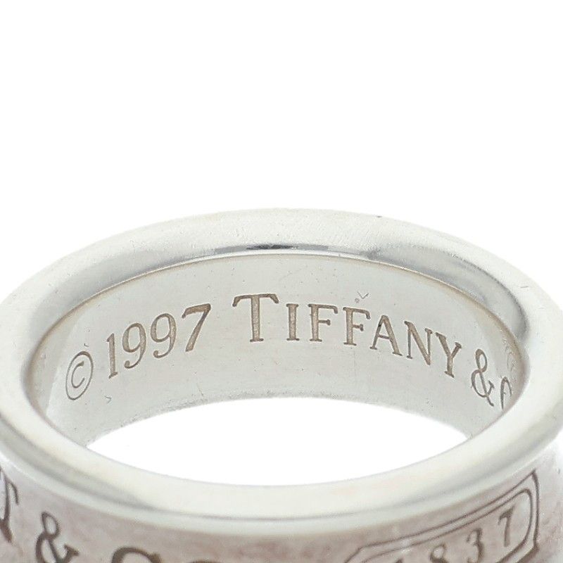 Tiffany & Co 1837 Medium Silver Ring Men's Size 7