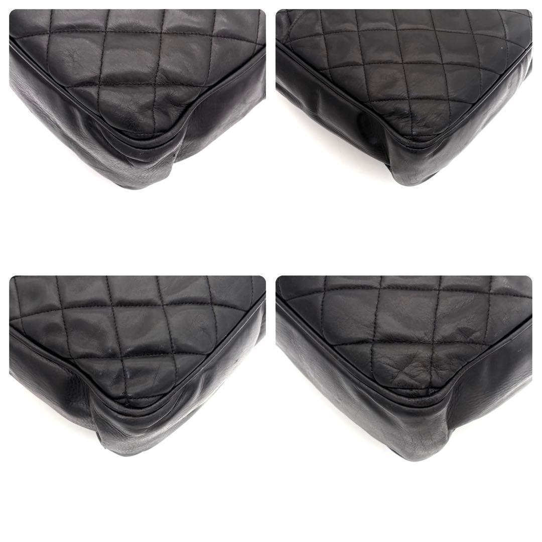 Chanel Quilted Tote Bag Chain Lambskin Black — view 8