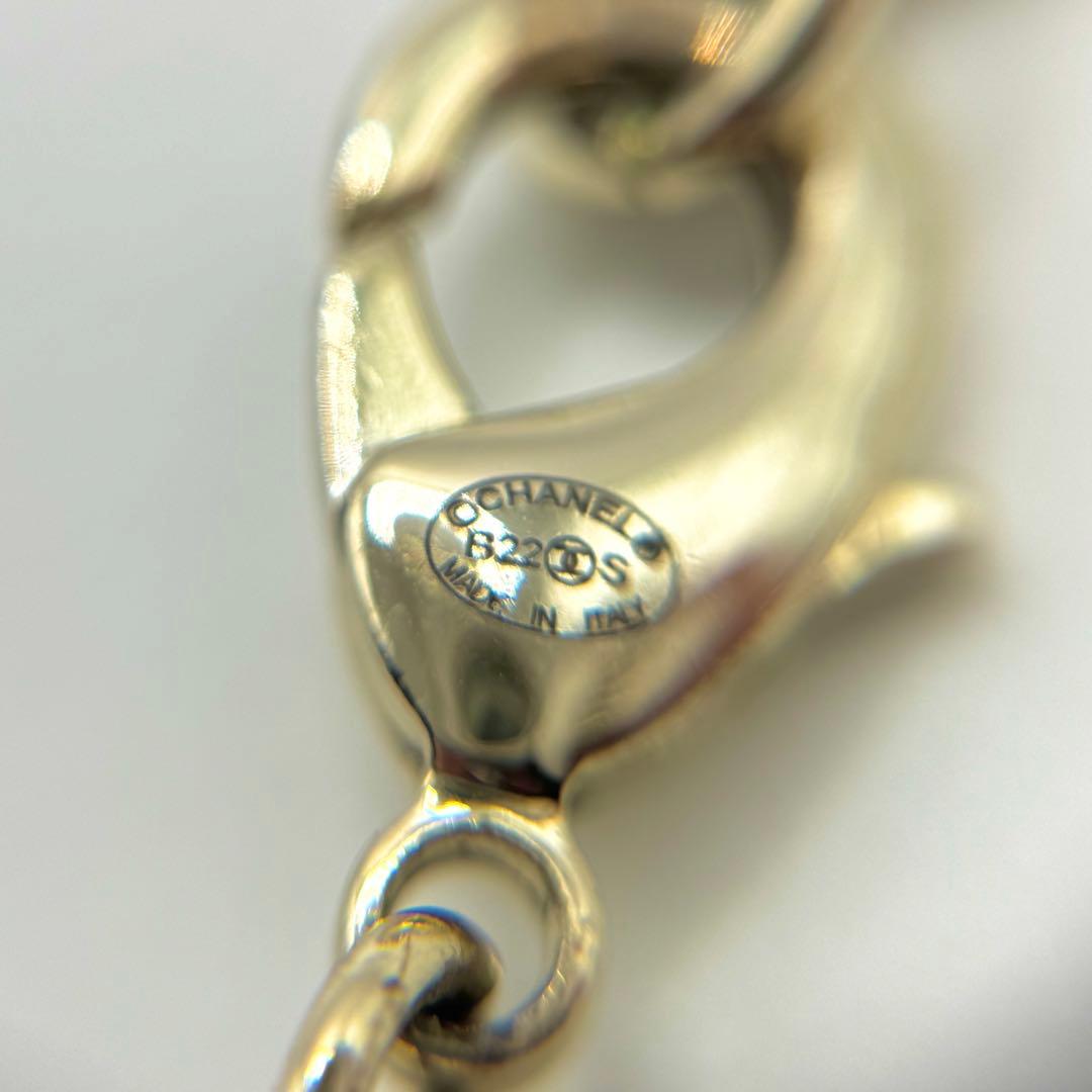 Chanel Necklace Coco Mark Triple Chain With Flat Chain