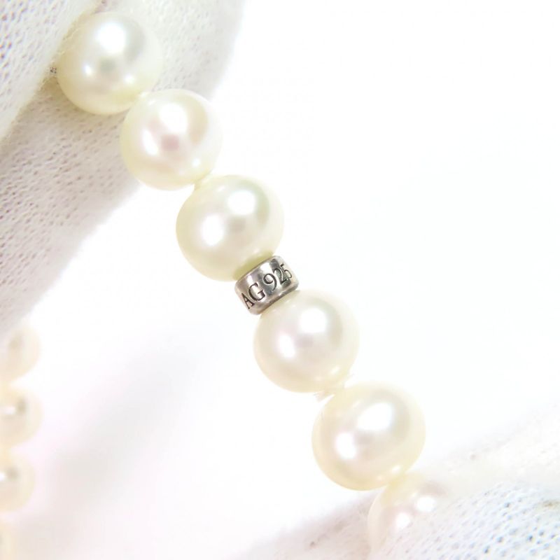 Tiffany & Co Ag925 Long Pearl Necklace Accessory White Weight 186g Women