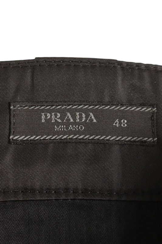Prada Spg32 Logo Plate Nylon Bermuda Half Pants Men's 48