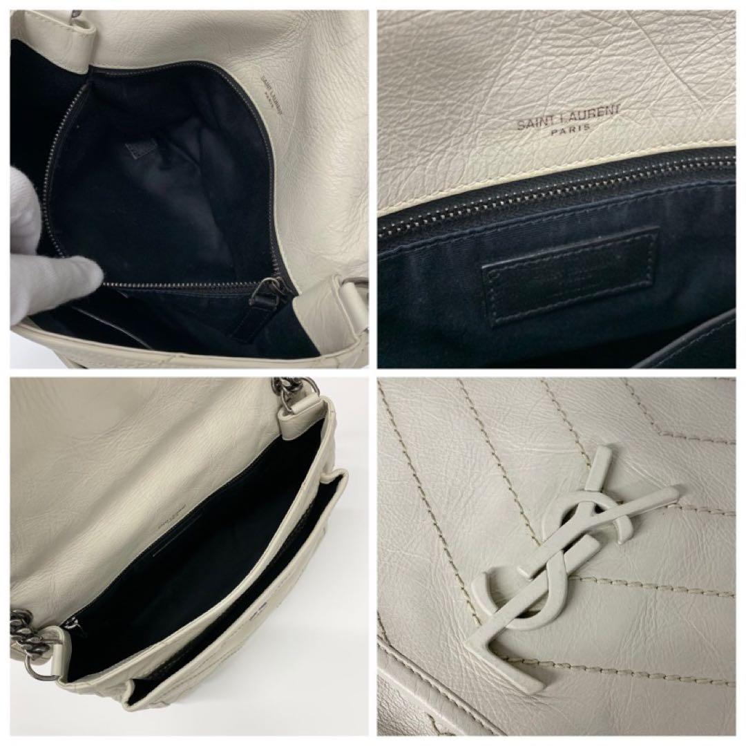 Saint Laurent Niki Vintage Leather YSL Shoulder Bag — view 9