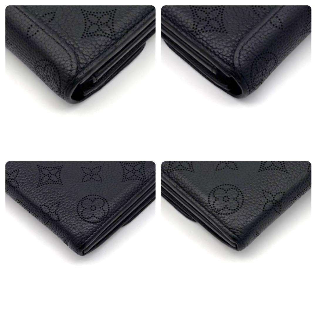 Louis Vuitton Portefeuille Iris Mahina Wallet Noir Black Bifold — view 9