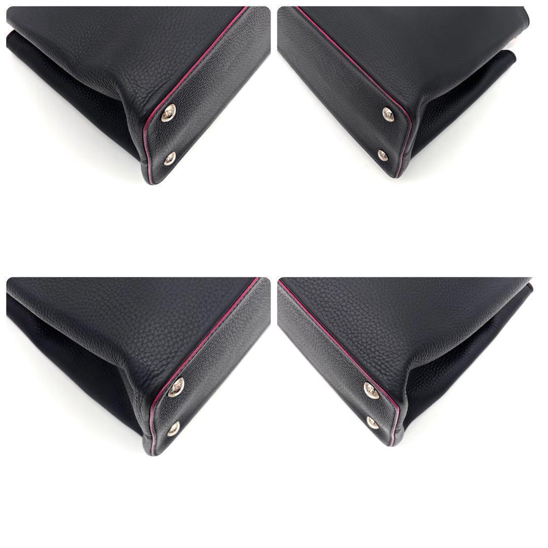 Louis Vuitton Capucines MM Tote Bag Black Pink — view 8