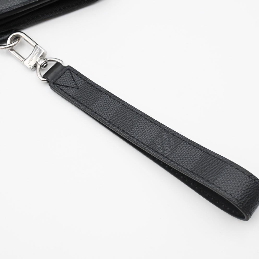 Louis Vuitton Damier Graphite Zippy Dragonne Wallet Black — view 8