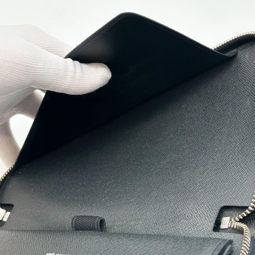 Louis Vuitton Zippy Organizer Taiga Black Round Wallet — view 9