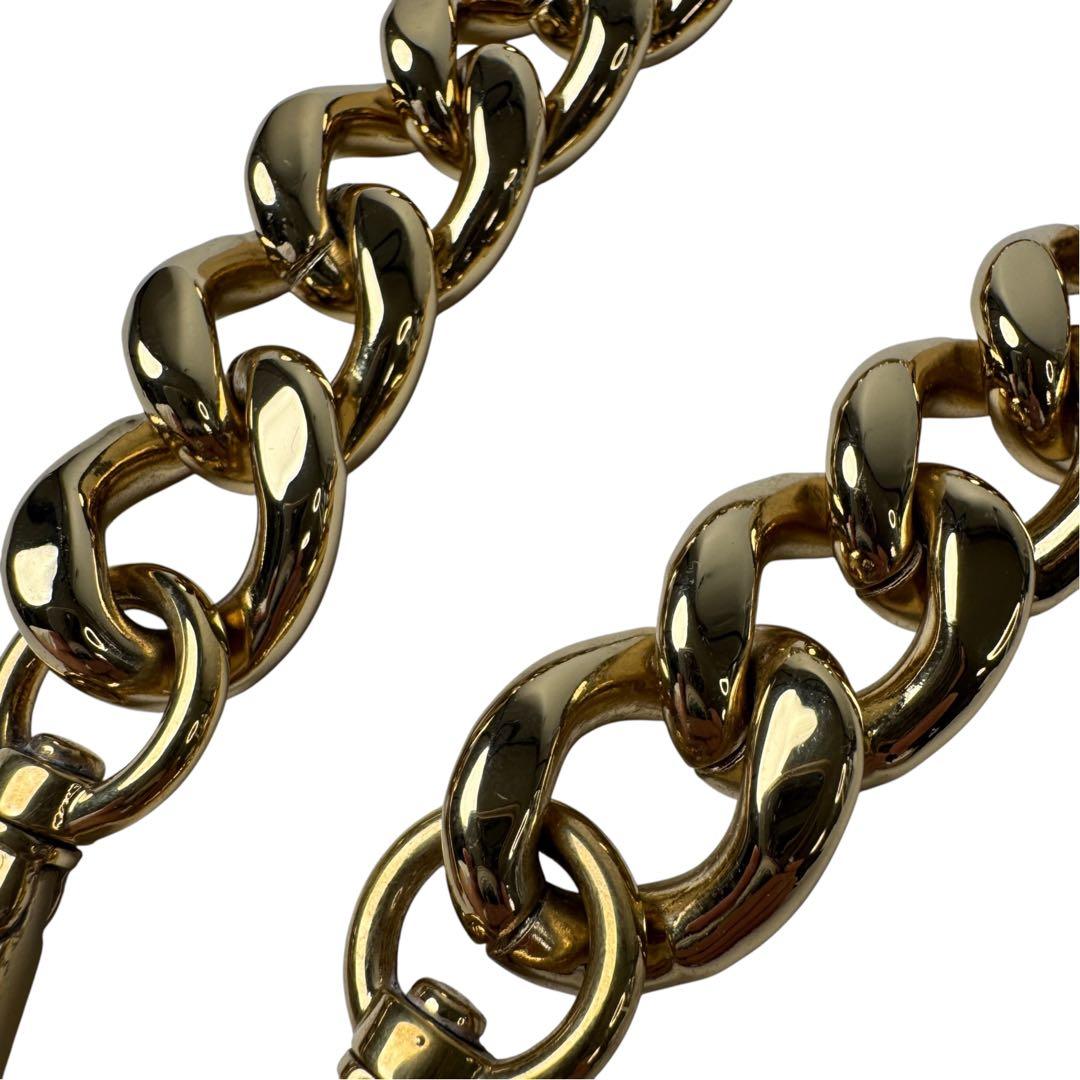 Fendi Metal Chain Gold Strap Necklace — view 8