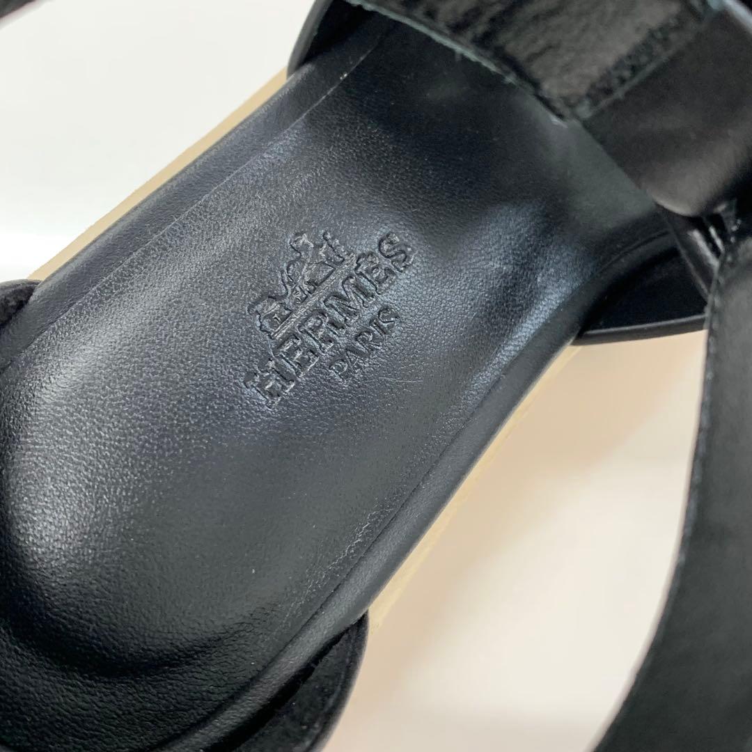 Hermes Leather Cork Platform Strap Sandals — view 8