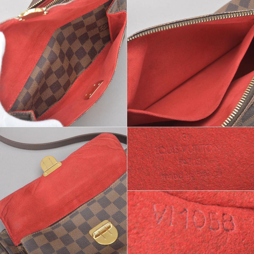 Louis Vuitton Ravello GM Shoulder Bag Damier Leather With Box Brown