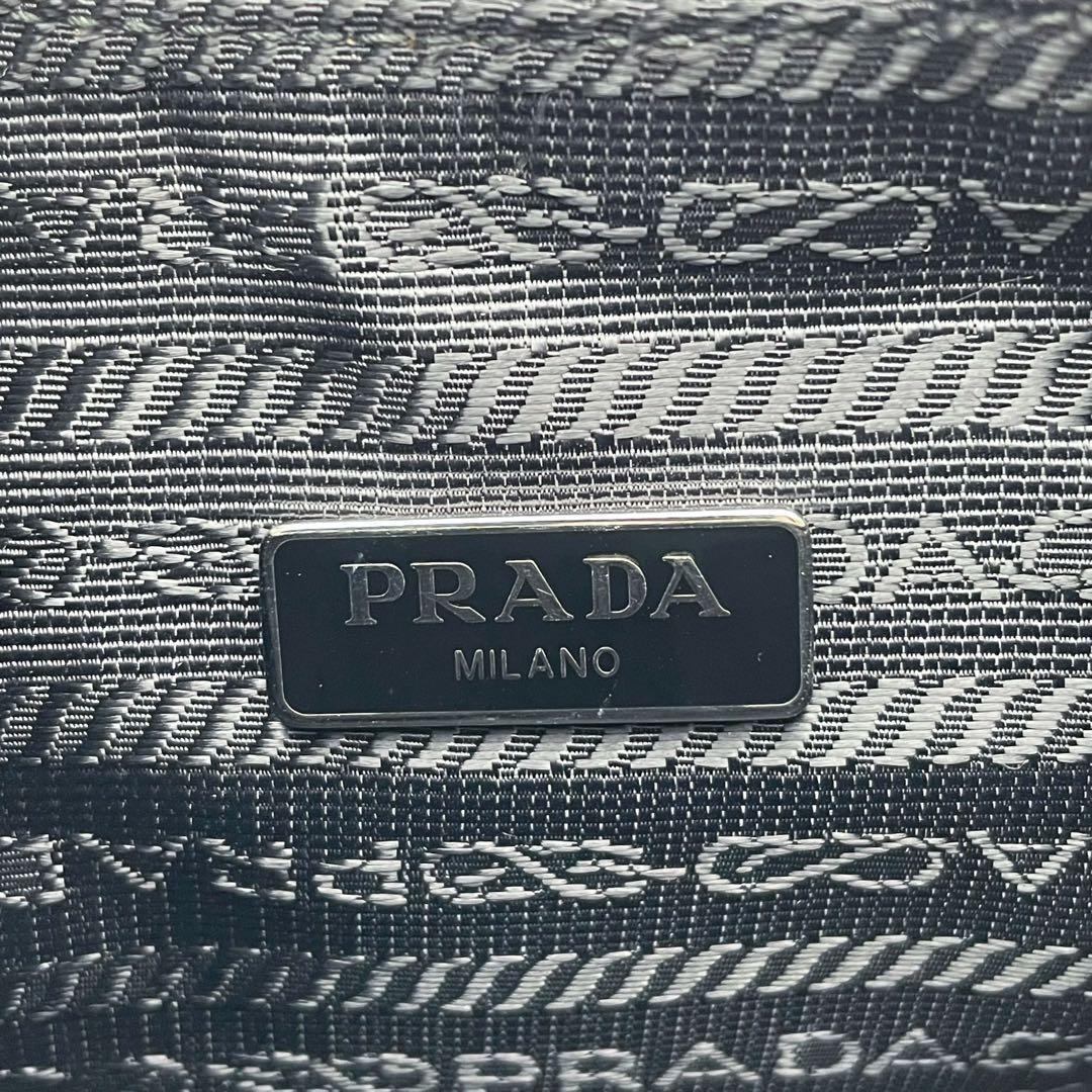 Prada Nylon Leather Triangle Plate Logo Shoulder Bag 2-Way — view 8