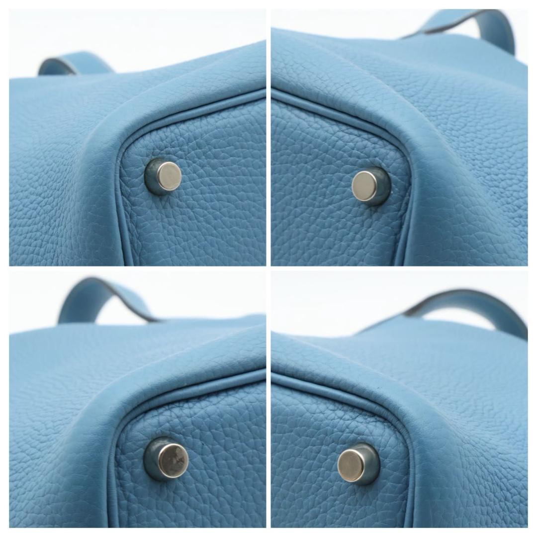 Hermes Picotin PM Blue Gene Taurillon Handbag — view 8