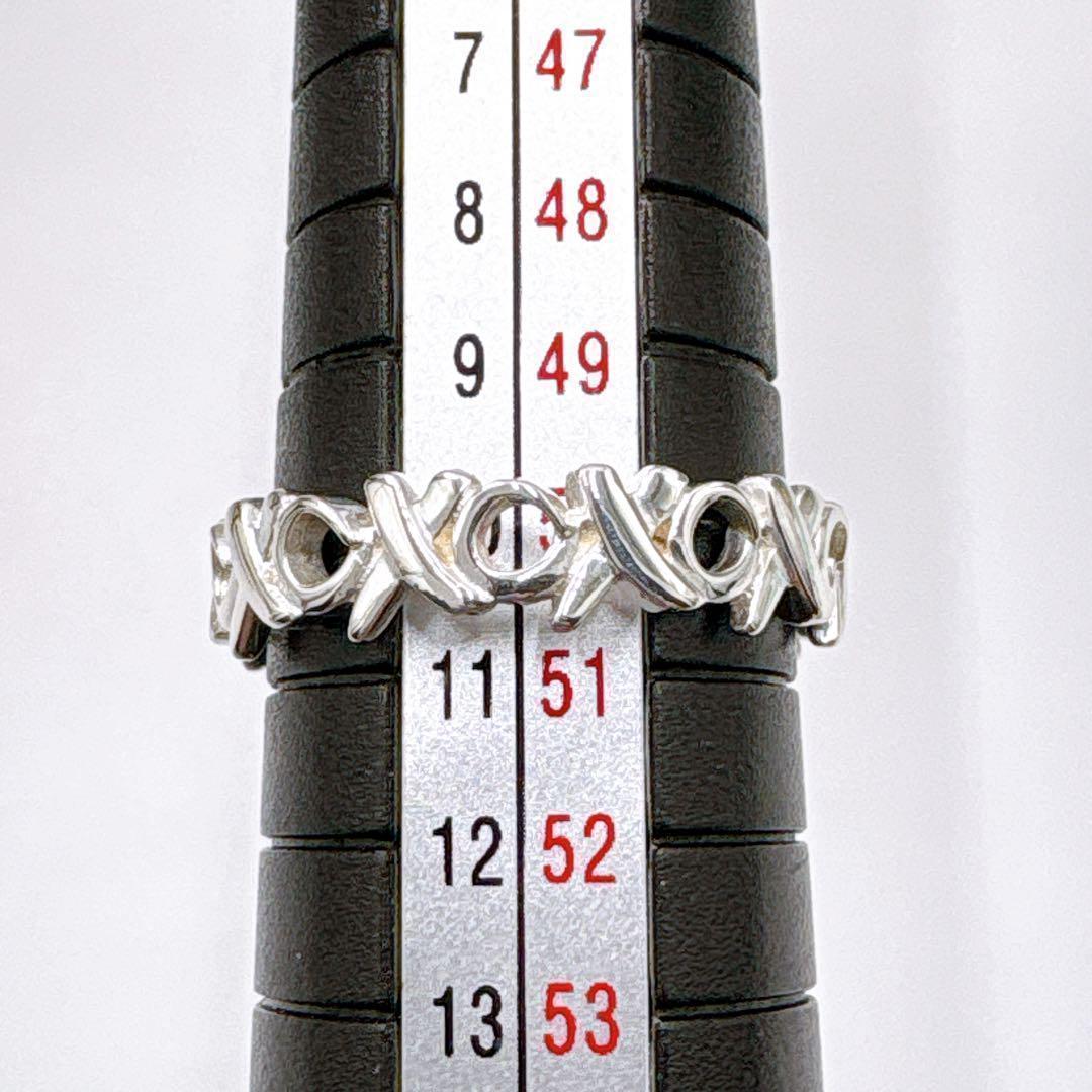 Tiffany & Co Love & Kiss Narrow Ring #10 925 Silver