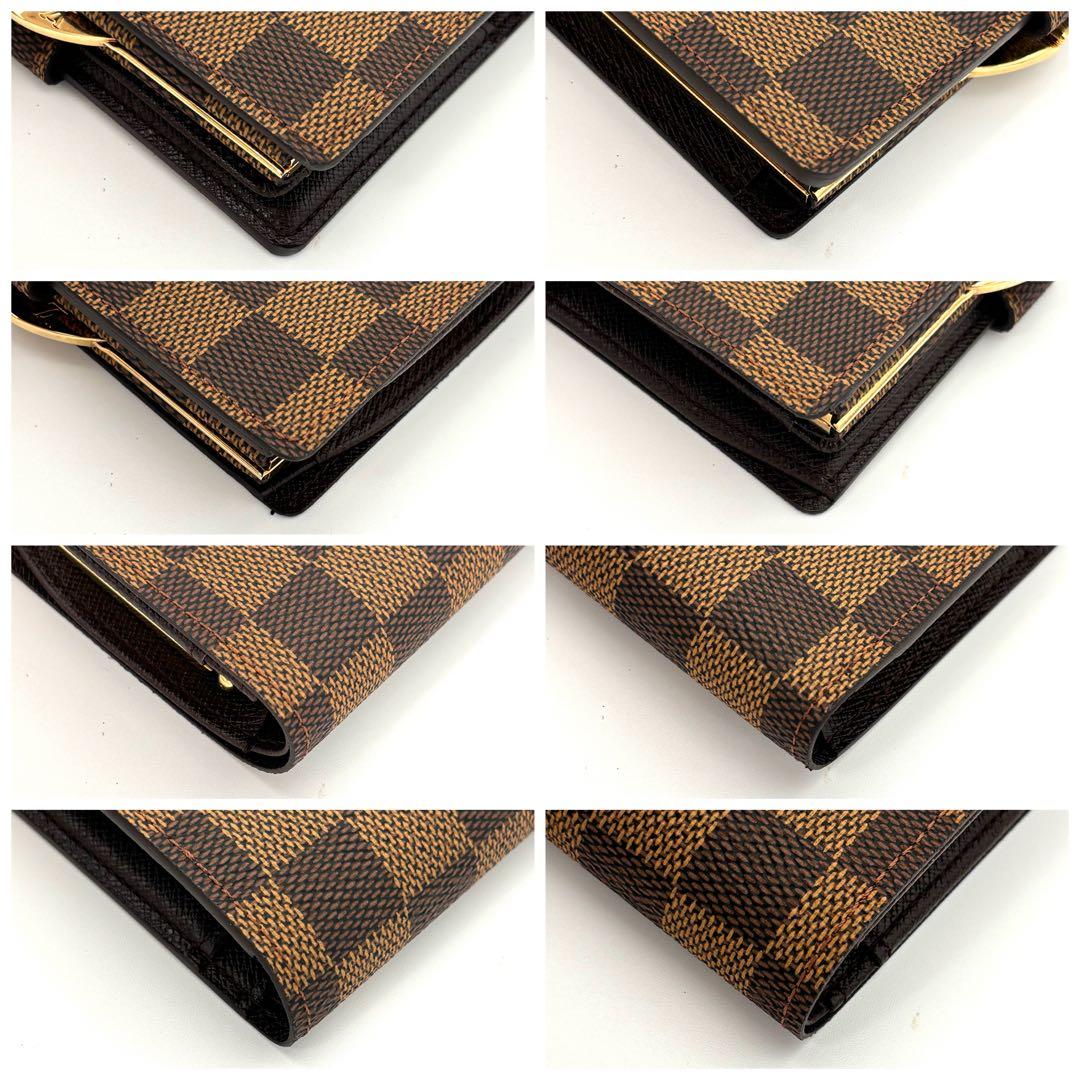 Louis Vuitton Wallet Kiss Lock Porte Monnaie Billets Viennois Damier Brown — view 8
