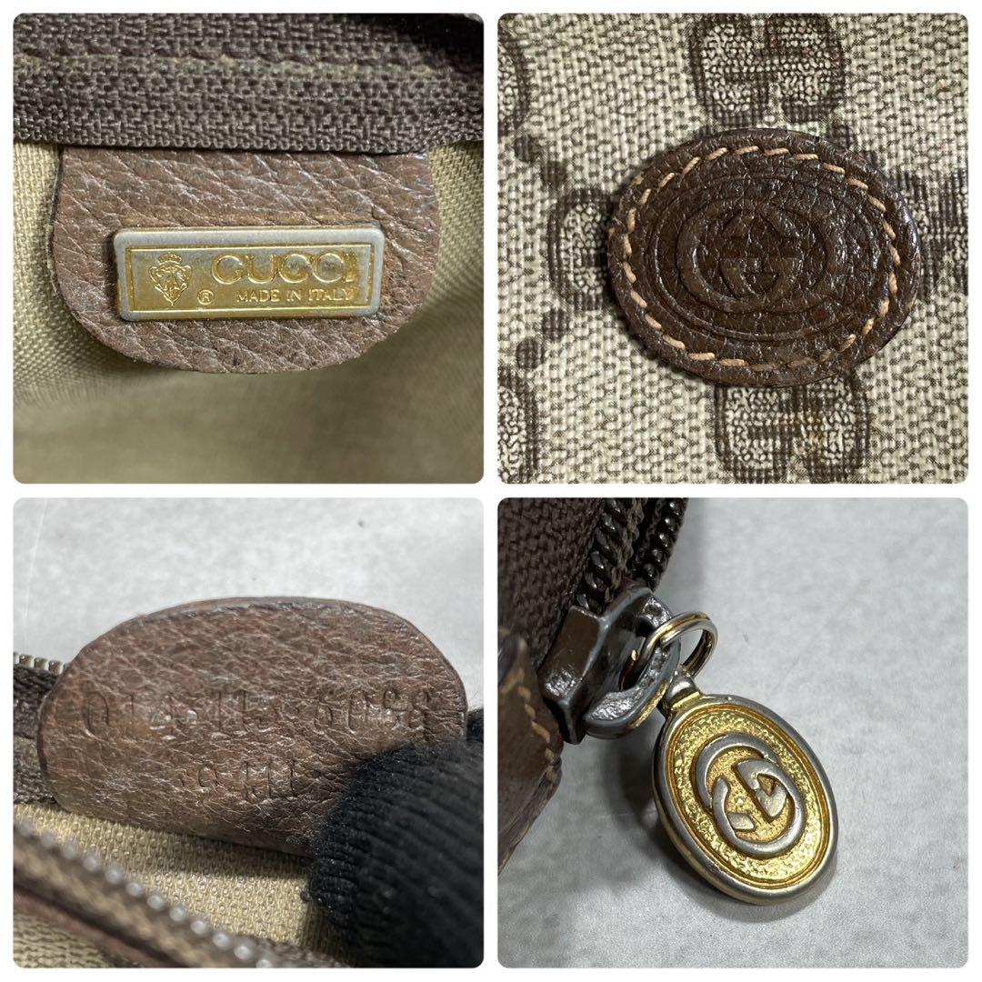 Gucci GG Clutch Brown Beige Leather Logo — view 8