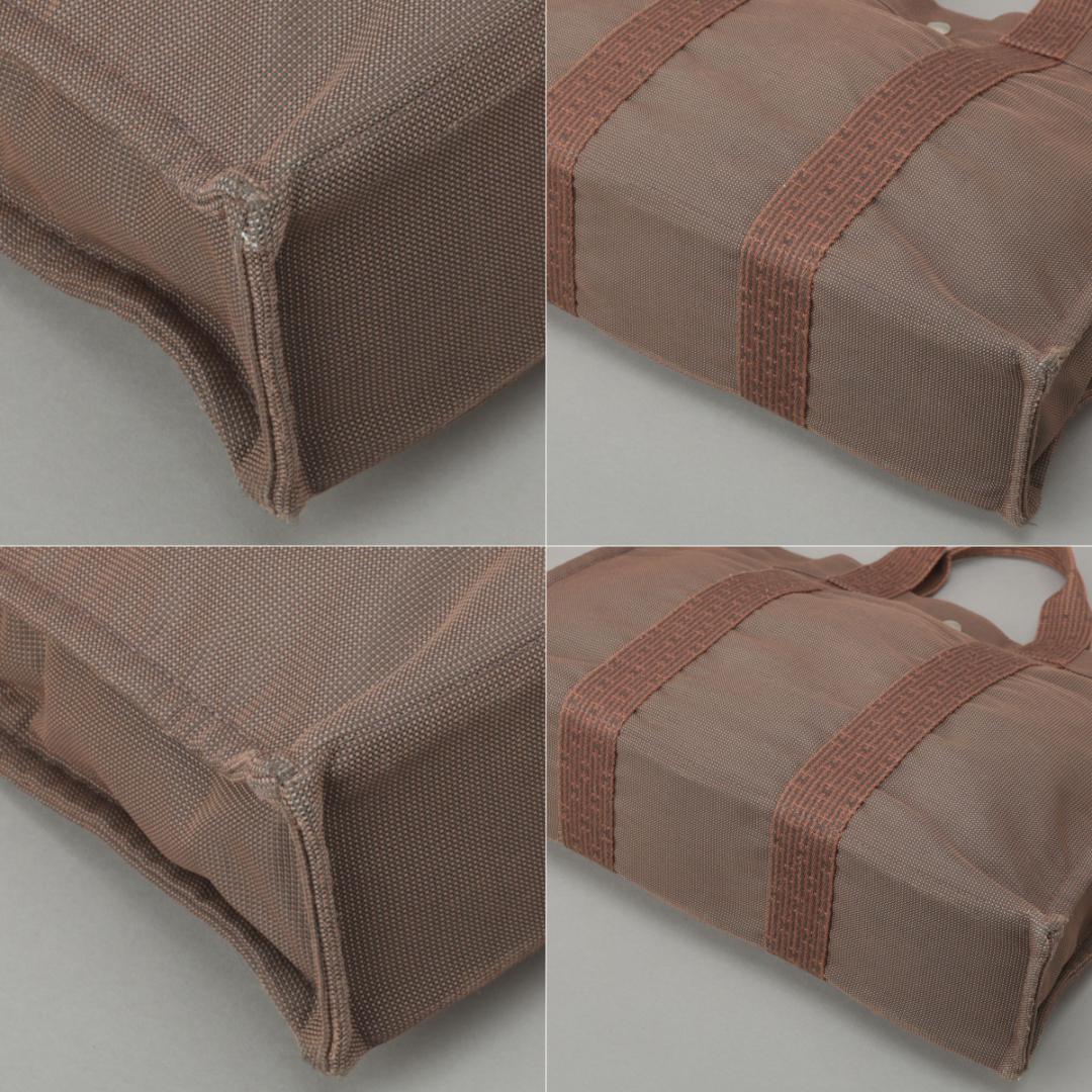Hermes Her Line MM Tote Cleaned Polyamide Brown — view 9
