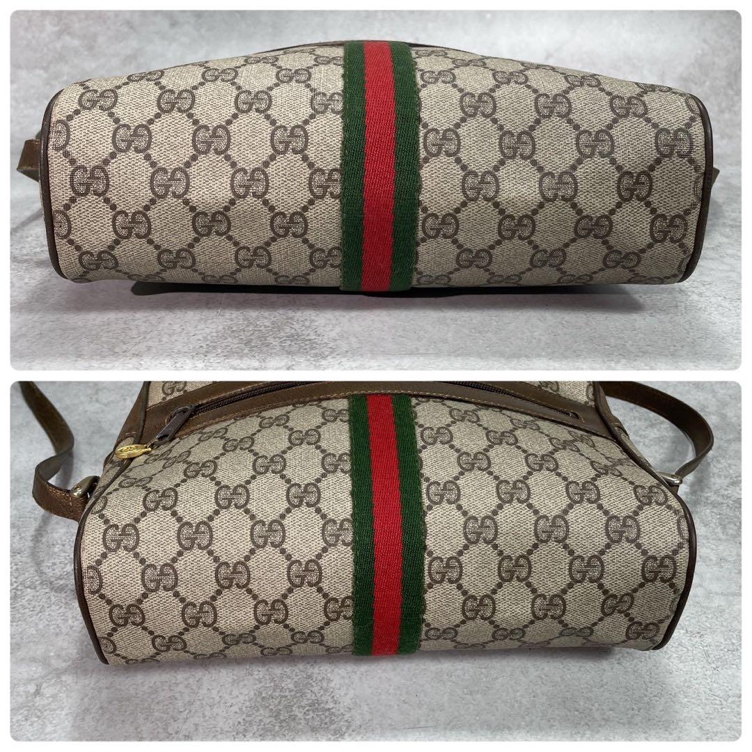 Gucci GG Sherry Line Shoulder Bag Brown Leather — view 8