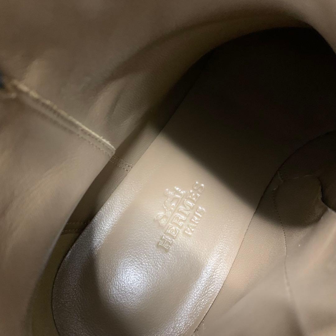 Hermes Saint Germain Kelly Leather Short Boots Black — view 8