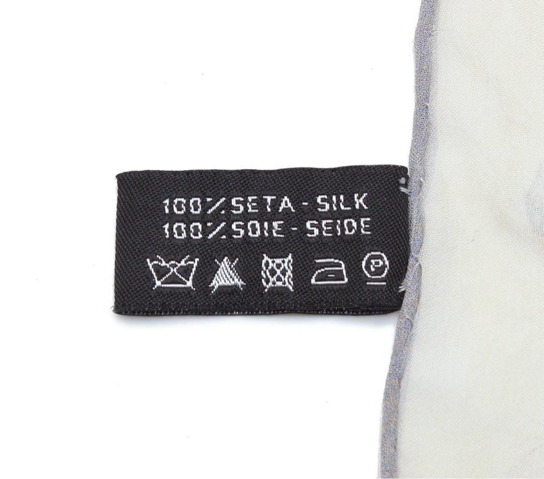 Chanel Cocomark Logo Coral Pattern See-through Silk Scarf