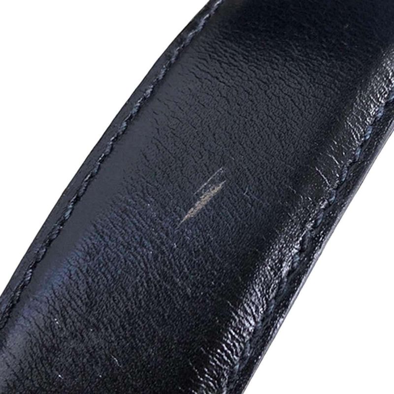 Gucci Horse Buckle Leather Belt Black 80 32