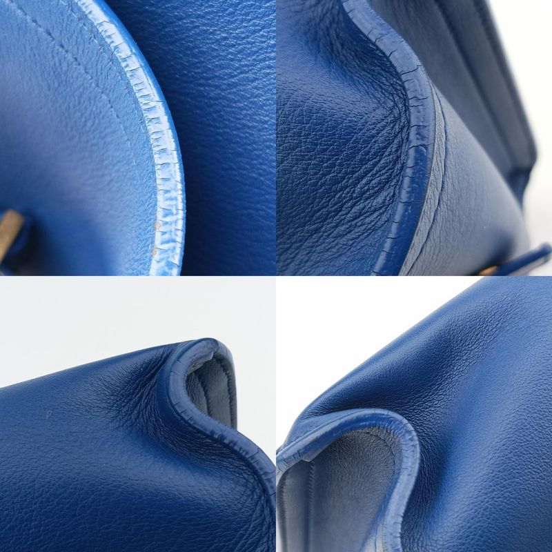 Yves Saint Laurentyves Saint Laurent Baby Cabas Su Blue Leather 394461 Gnr394461