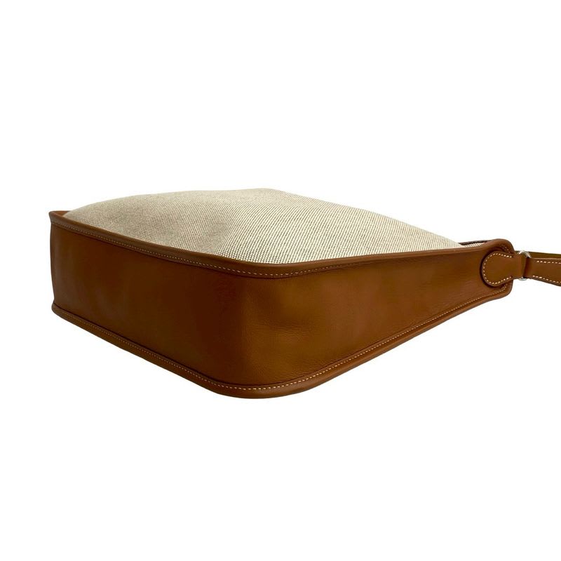 Hermes Hermes Vespa PM Toile Ash Buffalo Leather