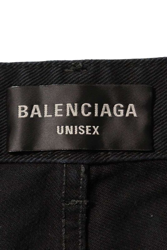 Balenciaga 745149 Tnw11 Knee Crush Straight Denim Pants Men's XS