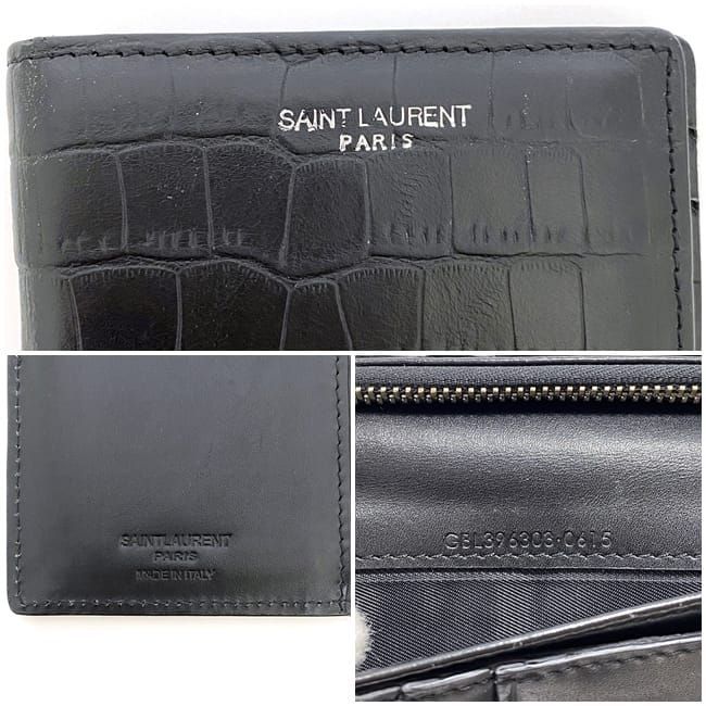 Saint Laurent Folding Long Wallet Ec22840 Black 369303