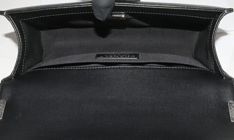 Chanel Shoulder Bag Handbag Boy Chanel Chain Shoulder Bag Caviar Skin Black