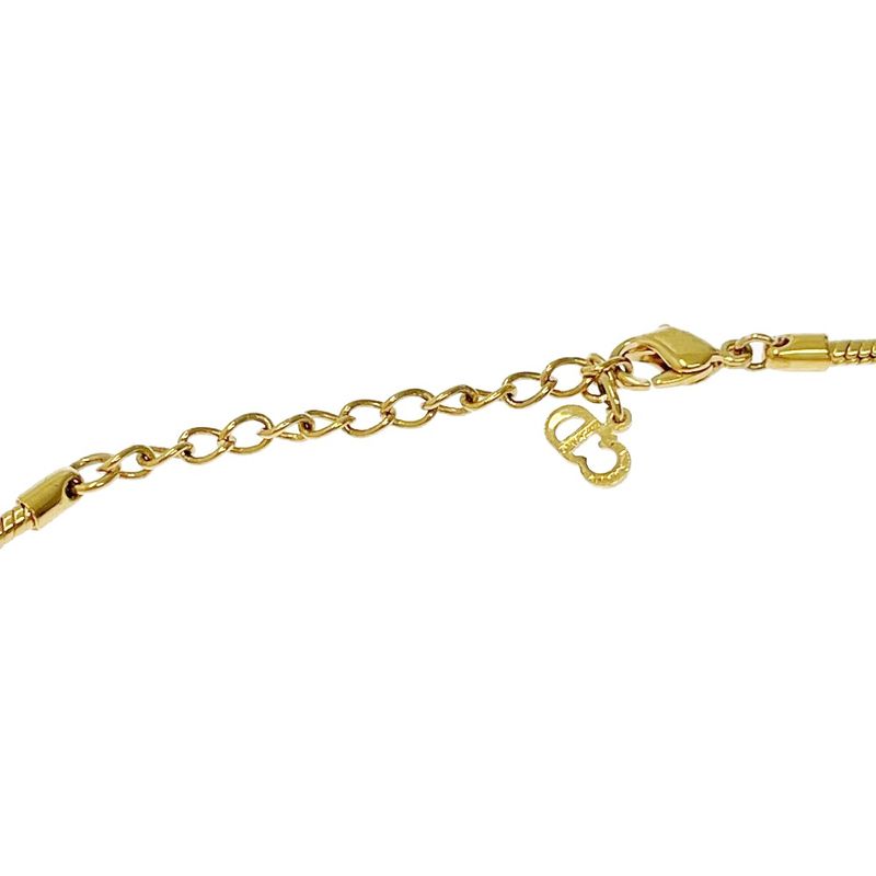 Christian Dior GP Stone Snake Chain Necklace Women's Gold 319072 Necklace