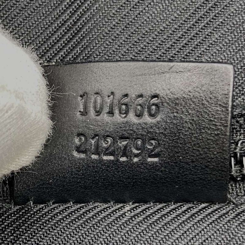 Gucci 101666 Handbag Business Bag Black GG Canvas Women Men Fashion Gift