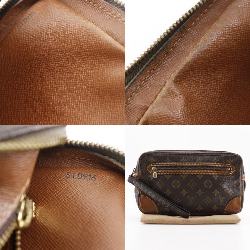Louis Vuitton Marly Dragonne Vintage M51825 Monogram Canvas Brown Sl0916 Unisex