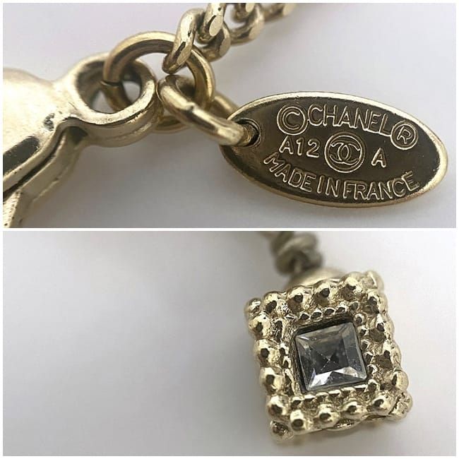 Chanel CC Long Necklace Gold Coco Mark GP A12