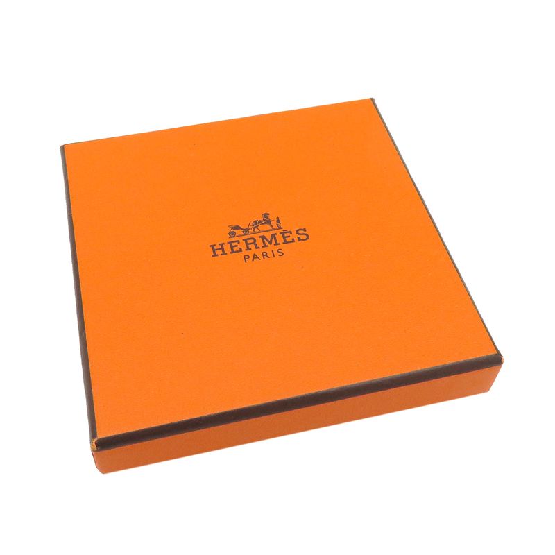 Hermes Necklace Caged Ash H Cube Metal Enamel White and Silver Hardware [box