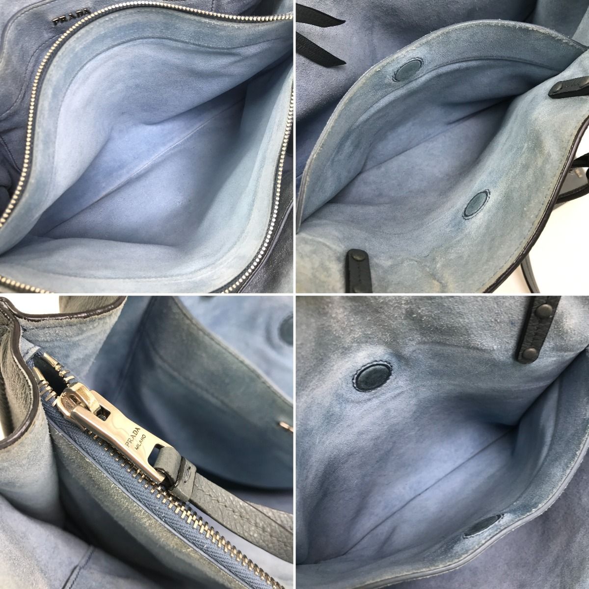 Prada Tote Bag Etit Shoulder 1bg122 Blue