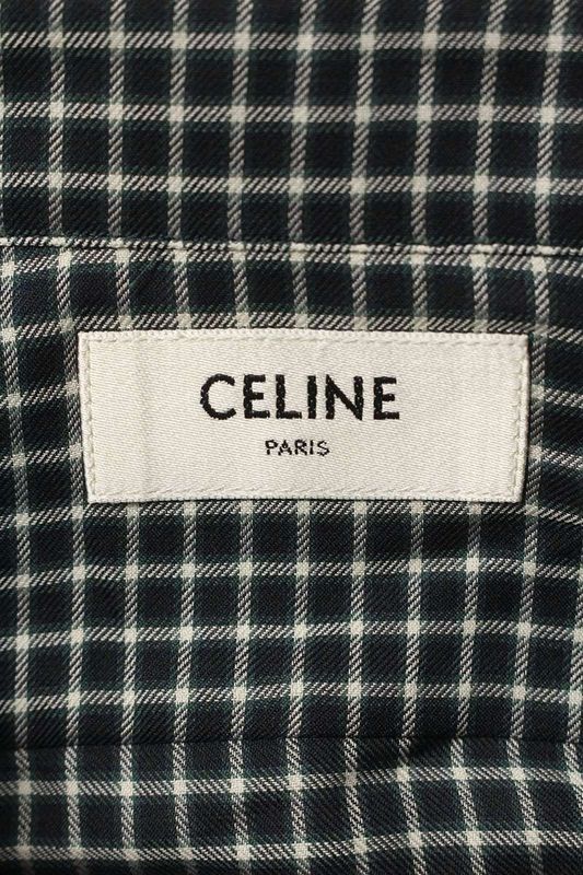 Celine 25SS 2c9820943 Loose Checked Long Sleeve Shirt Men 39