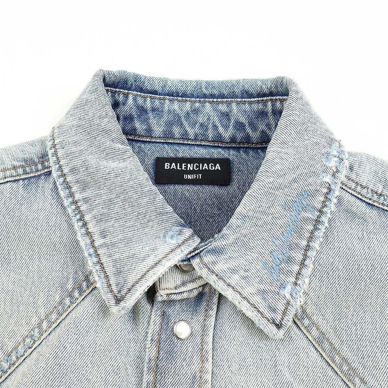 Balenciaga 22ss Oversize D Western Denim Vest 697785 Tdw14 Indigo S