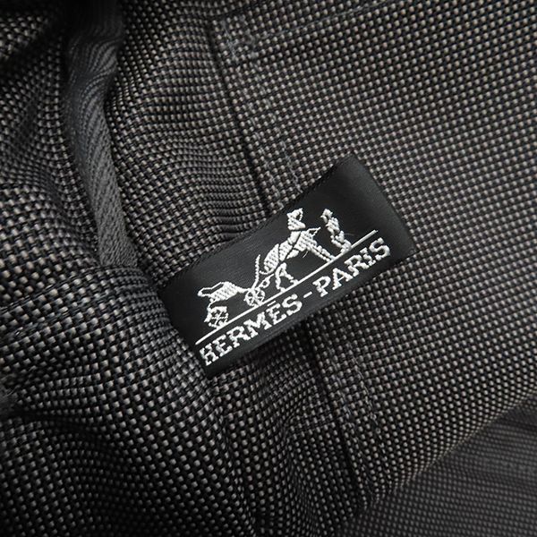 Hermes Tote Bag Her Line Tote MM Canvas Gray Silver Hardware Key and Cadena