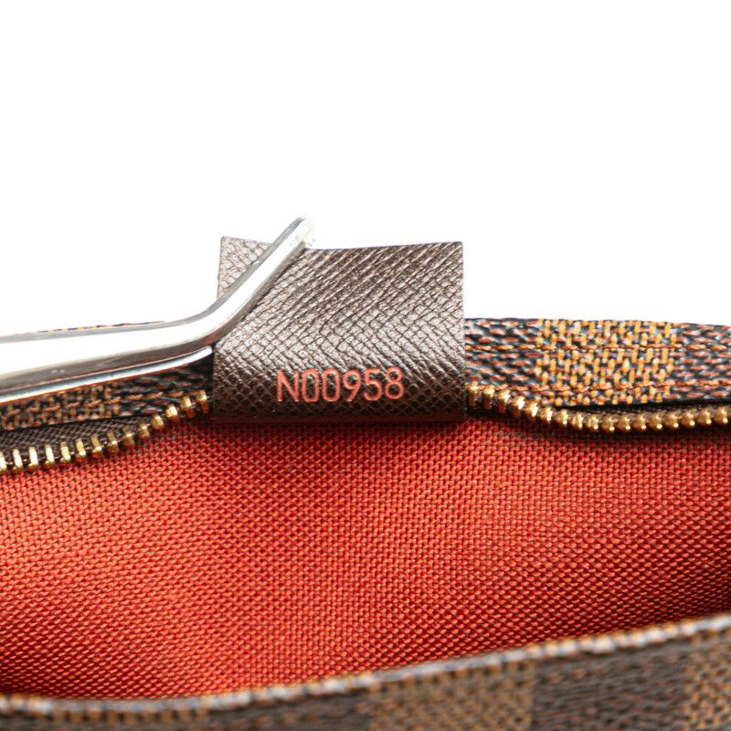 Louis Vuitton Damier Trousse Makeup Mini Shoulder Bag Pouch N51982 Brown PVC