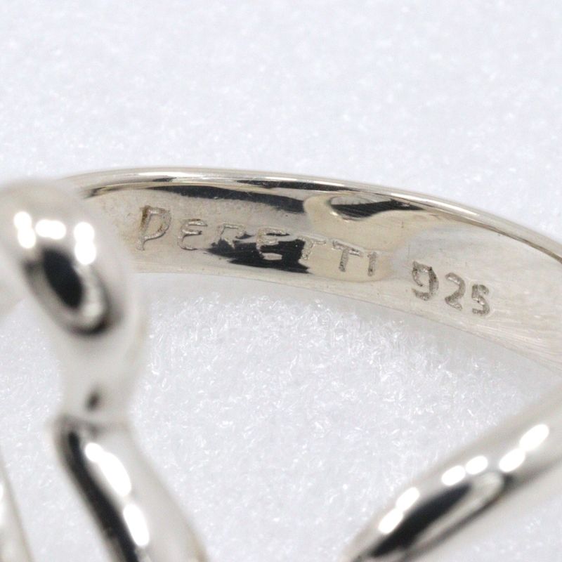 Tiffany & Co Open Heart Elsa Peretti Silver 925 Size 10 Ladies 4.3g Ring