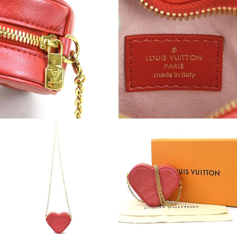 Louis Vuitton Shoulder Bag Monogram Empreinte Heart On Chain M80837