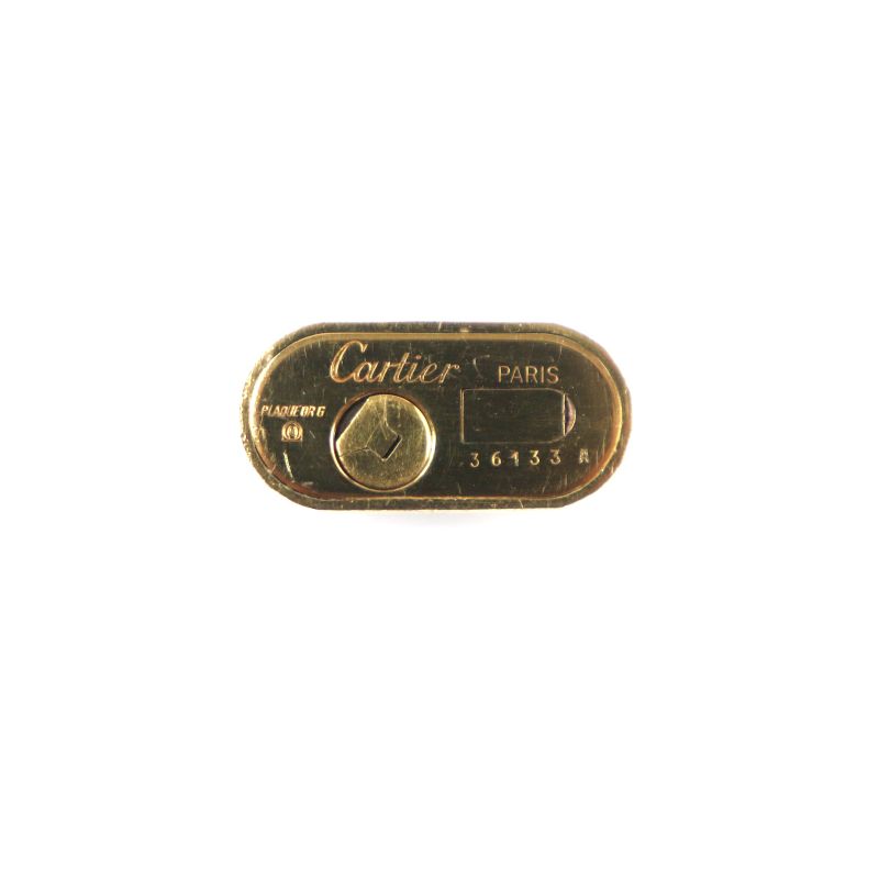 Cartier Oval Roller Gas Lighter Gold With Case Men's Ignition Confirmed