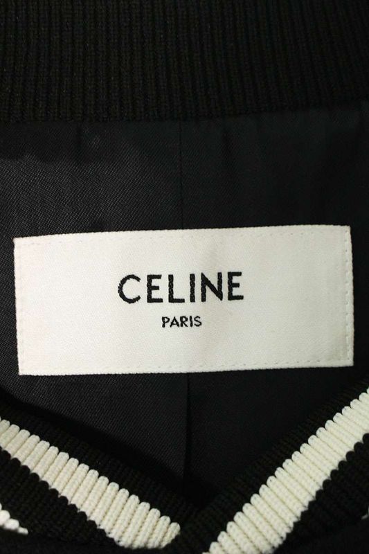 Celine 2v39v896c Leather Yoke Switch Classic Teddy Blouson Men's 48