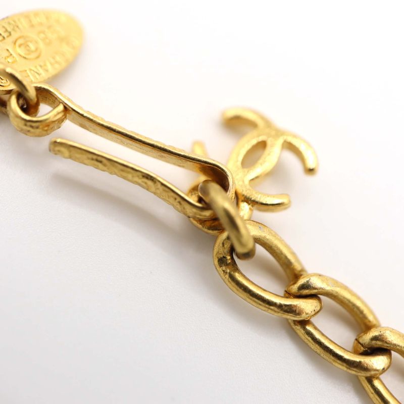 Chanel Bracelet Football Multi-stone Coco Mark Gold Color Accessories H18000