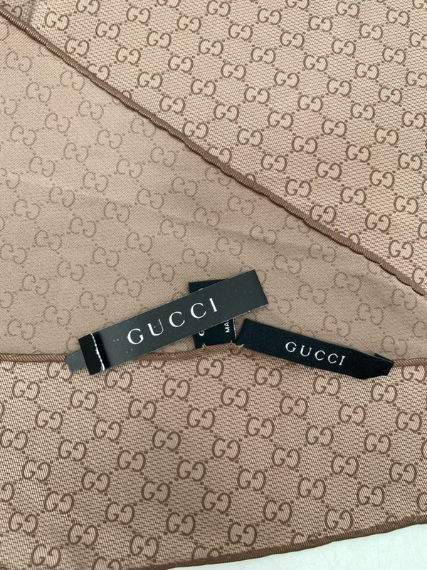 Guccigg Monogram Logo Scarf Silk