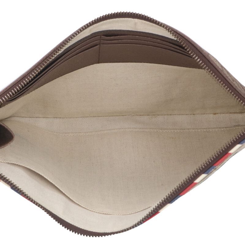 Gucci 473915 GG Supreme Multi-patch Patch Clutch Bag Men's