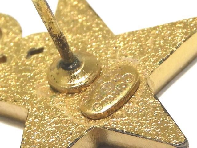 Chanel Earrings COCO Star Motif Black × Gold Ladies 01P Coco Accessories ▼7D